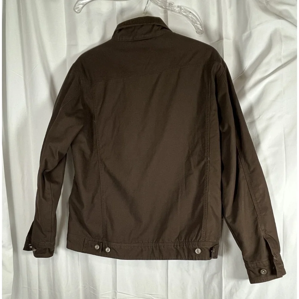 Woolrich Brown Canvas Sherpa‎ Lined Chore Rancher Barn Coat Mens Large